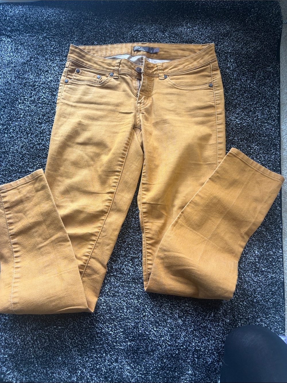 Prana Women’s Skinny Jeans in Mustard Yellow